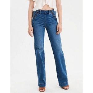 AE American Eagle High Rise Flare Jeans, Size 12R